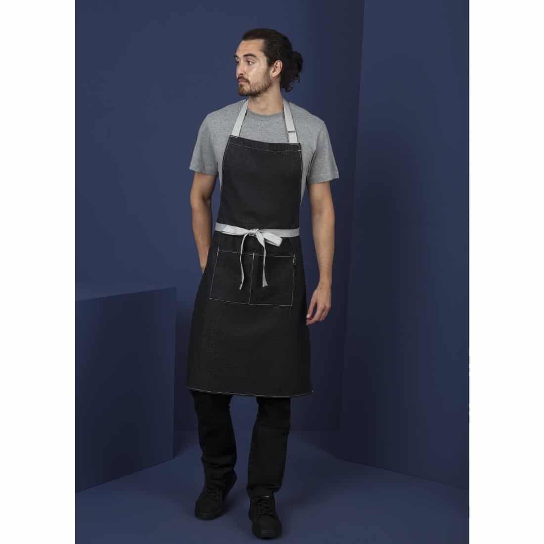 Whites Southside Bib Apron Denim Black - Image 12