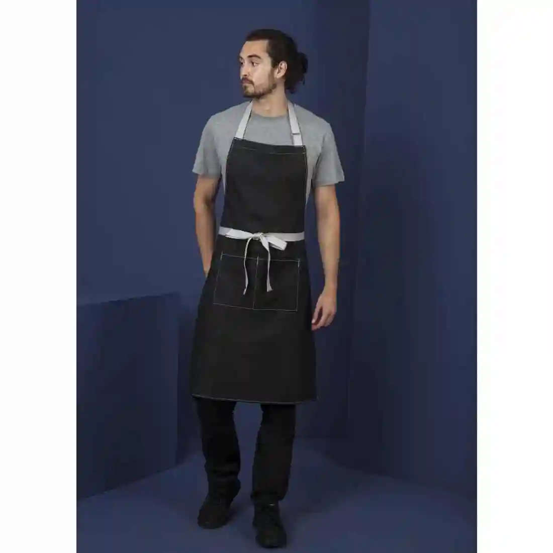 Whites Southside Bib Apron Denim Black - Image 11
