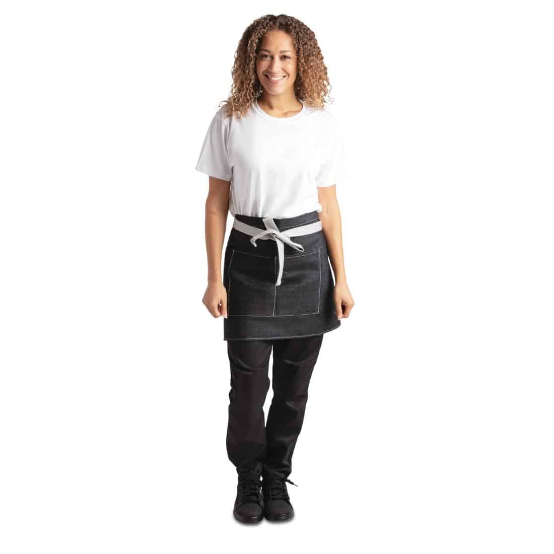 Whites Southside Waist Apron Denim Black 760mm - Image 4