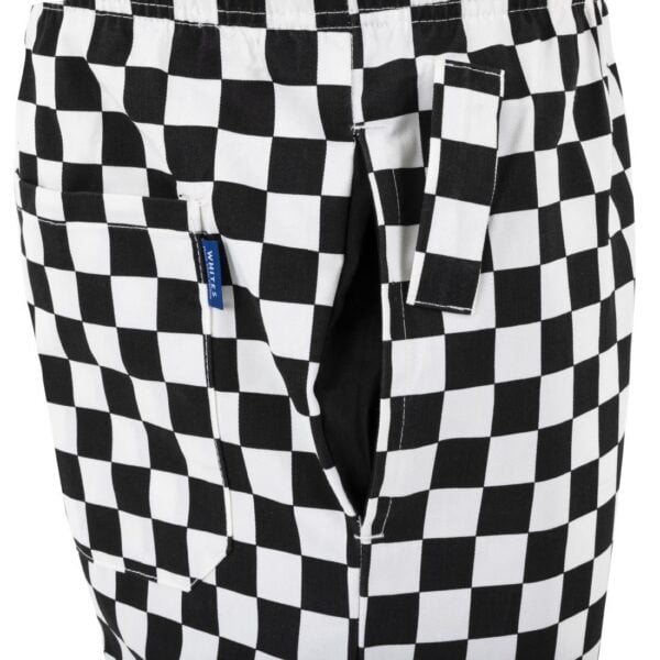 Whites Unisex Vegas Trousers Big Black & White Check - Image 5