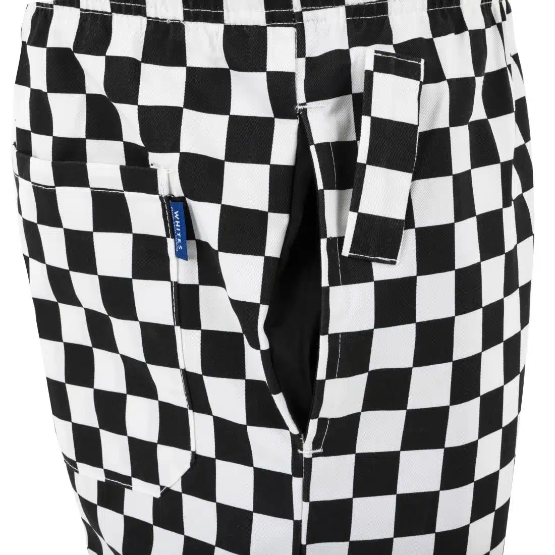 Whites Unisex Vegas Trousers Big Black & White Check - Image 4