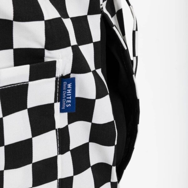Whites Unisex Vegas Trousers Big Black & White Check - Image 6