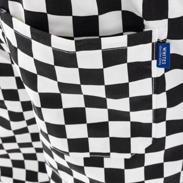 Whites Unisex Vegas Trousers Big Black & White Check - Image 7