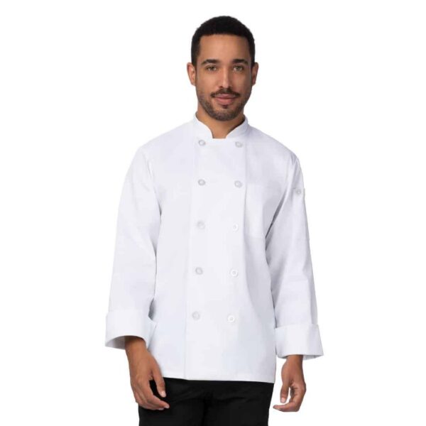 Chef Works Le Mans Recycled Chef Jacket White - Image 2