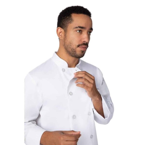 Chef Works Le Mans Recycled Chef Jacket White - Image 4