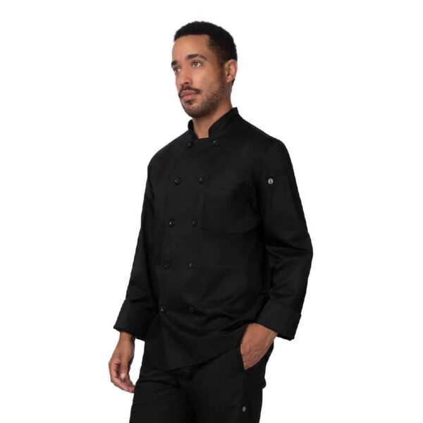 Chef Works Le Mans Recycled Chef Jacket Black - Image 2