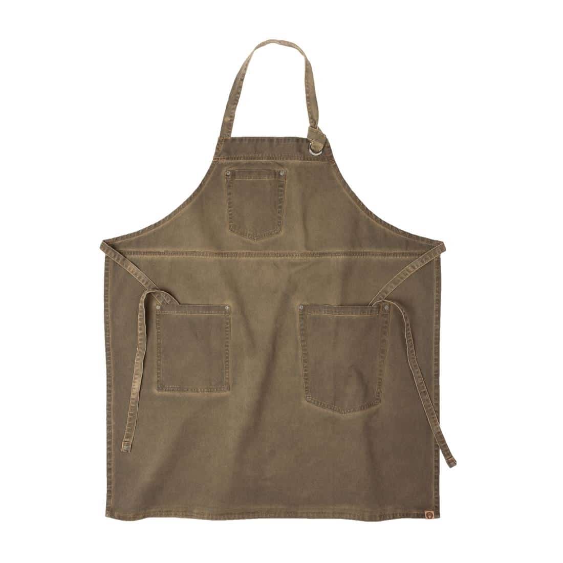Chef Works Urban Dorset Antique Bib Apron Earth Brown - Image 4
