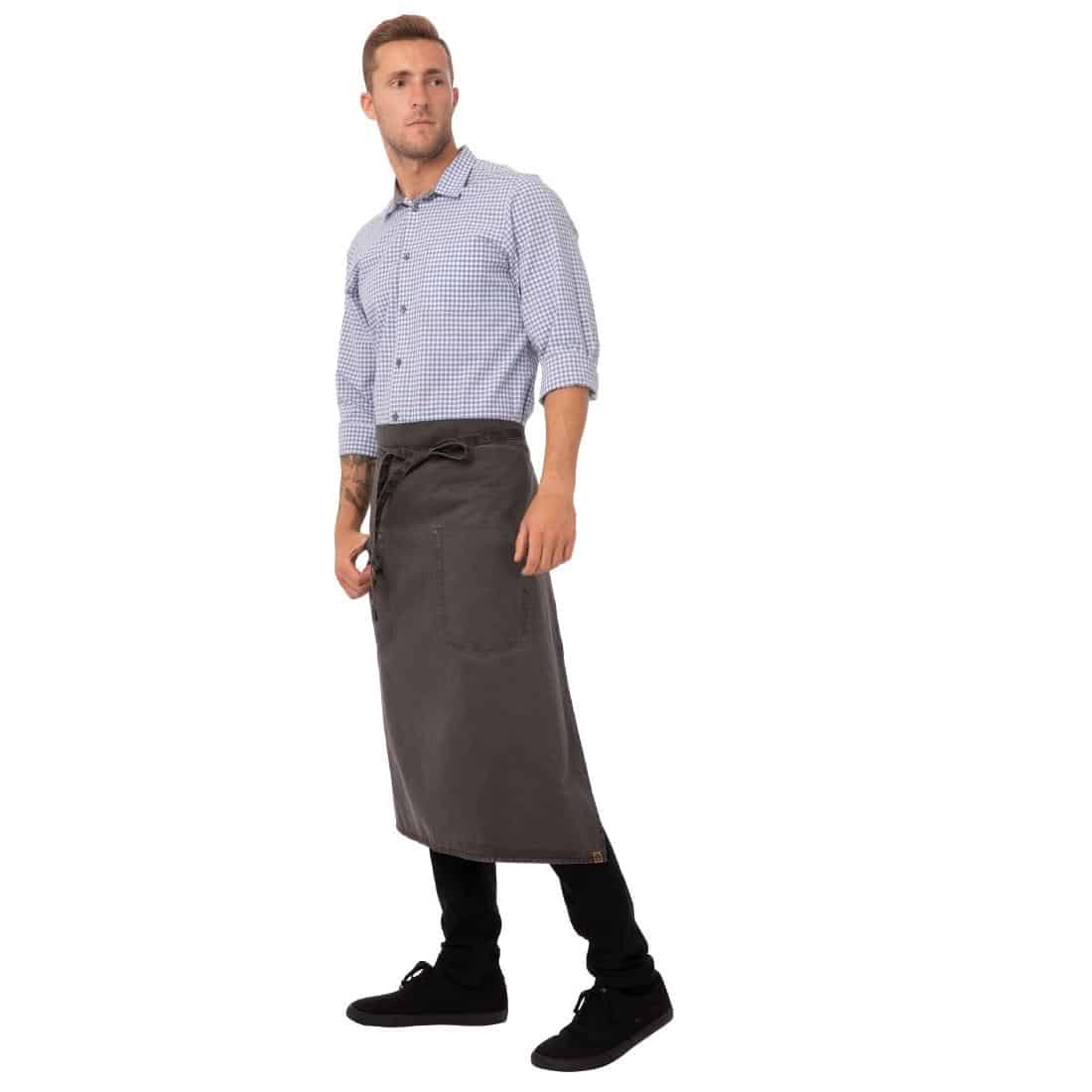 Chef Works Urban Dorset Antique Bistro Apron Pewter - Image 3