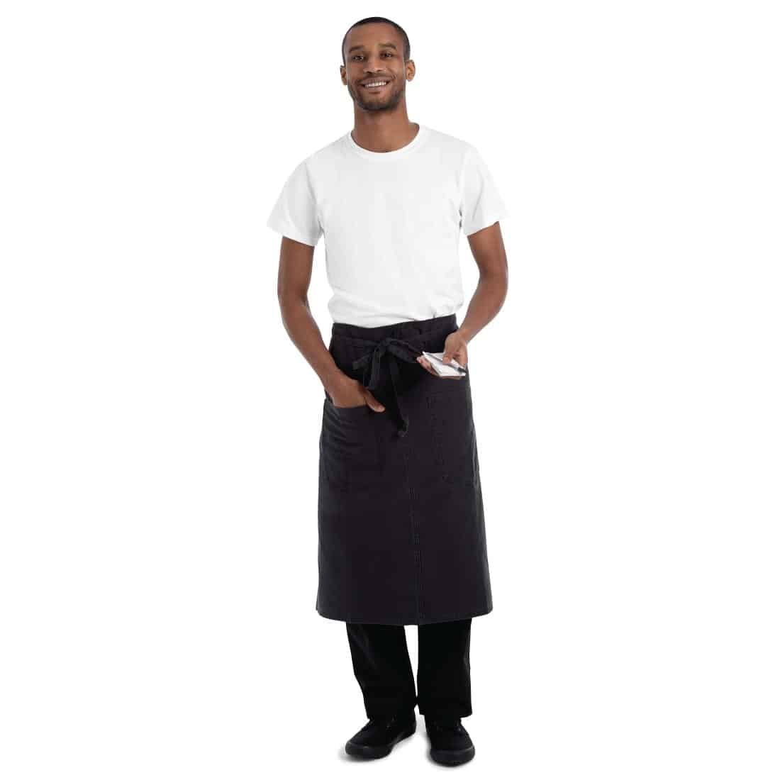 Chef Works Urban Rockford Canvas Bistro Apron Steel Grey - Image 3