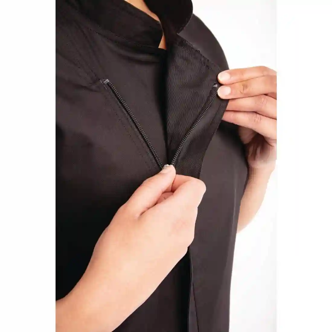 Chef Works Unisex Hartford Lightweight Chef Jacket Black - Image 8