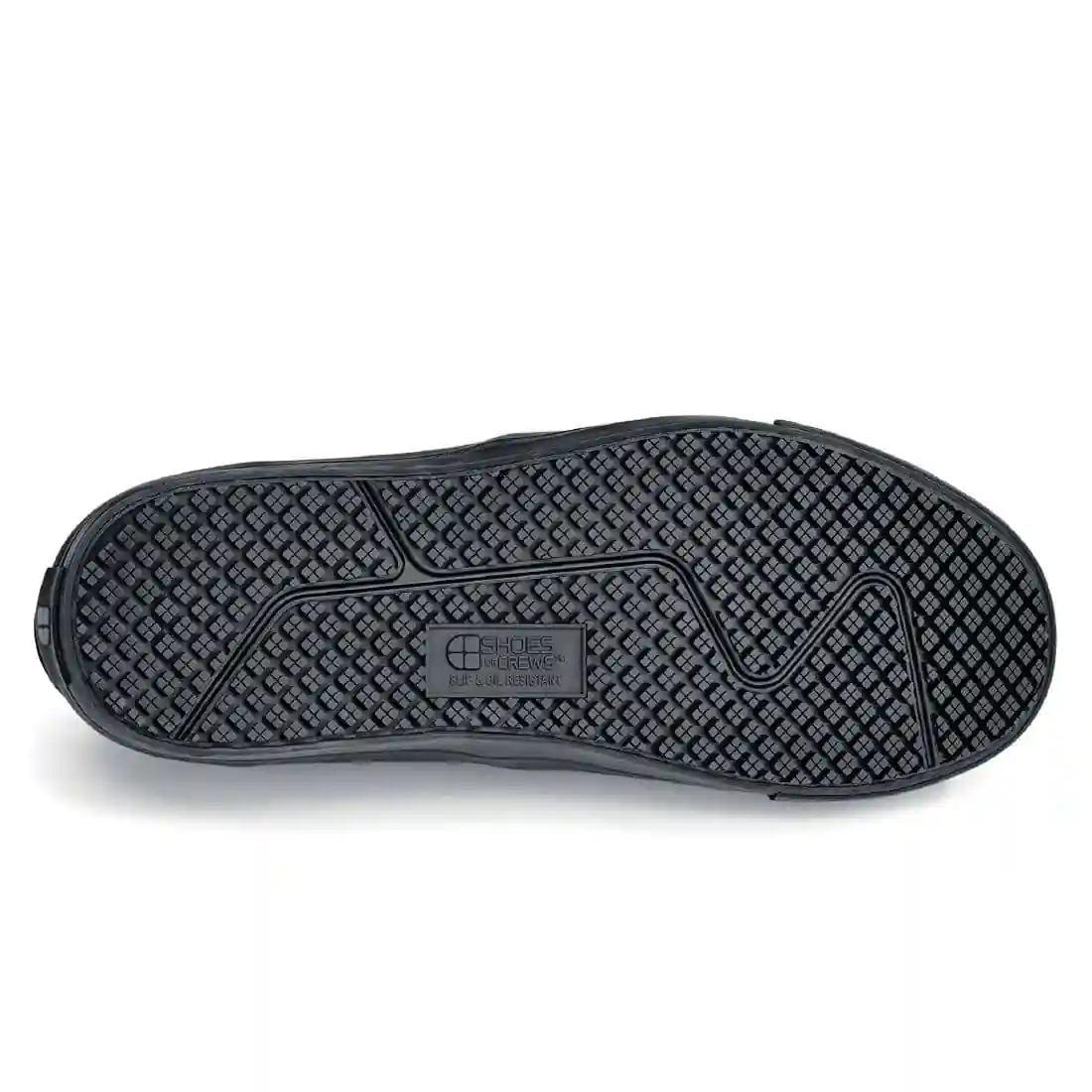 Shoes for Crews Mens Leather Slip On Black