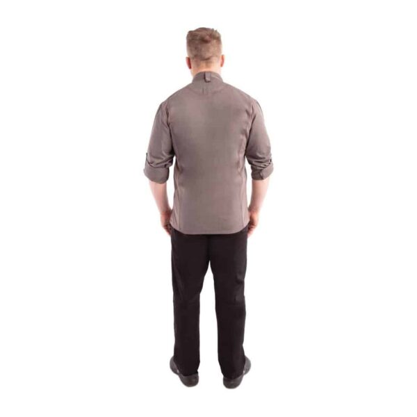 Chef Works Urban Hartford Lightweight Zipper Chefs Jacket Graphite - Image 5