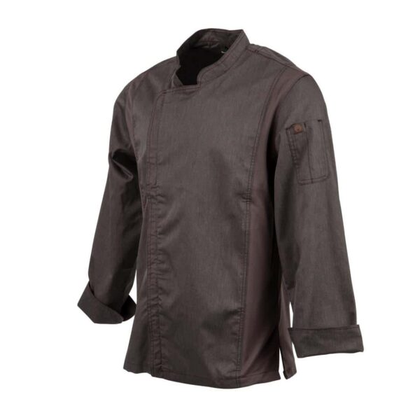 Chef Works Urban Hartford Lightweight Zipper Chefs Jacket Graphite - Image 4