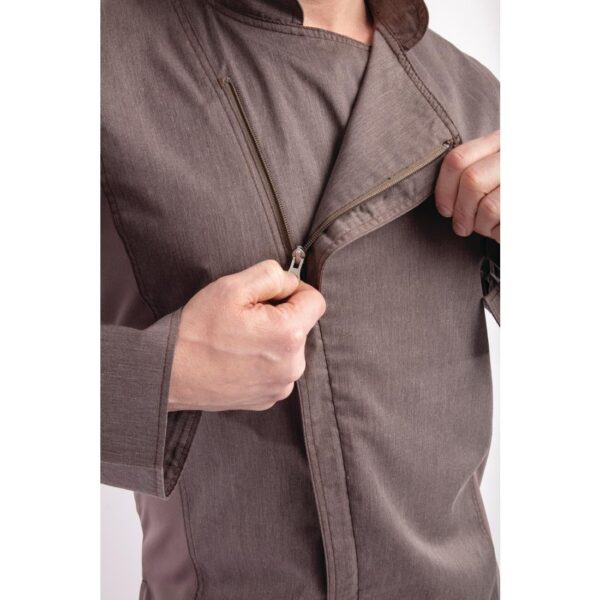 Chef Works Urban Hartford Lightweight Zipper Chefs Jacket Graphite - Image 8