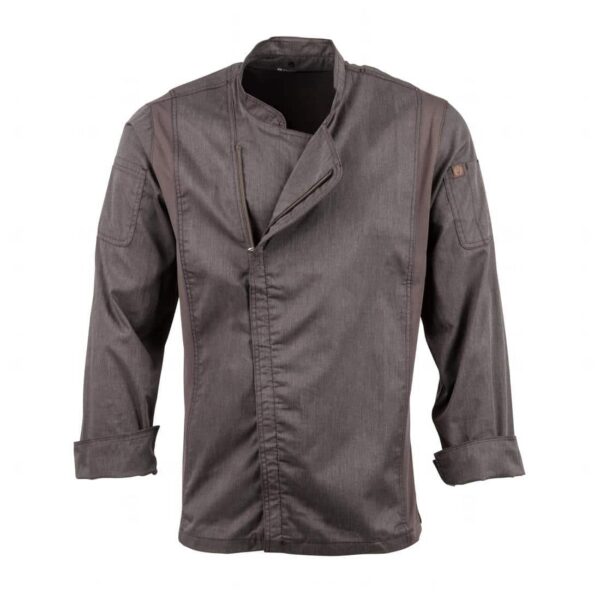 Chef Works Urban Hartford Lightweight Zipper Chefs Jacket Graphite - Image 11