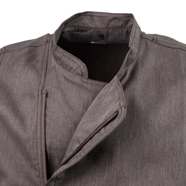 Chef Works Urban Hartford Lightweight Zipper Chefs Jacket Graphite - Image 14