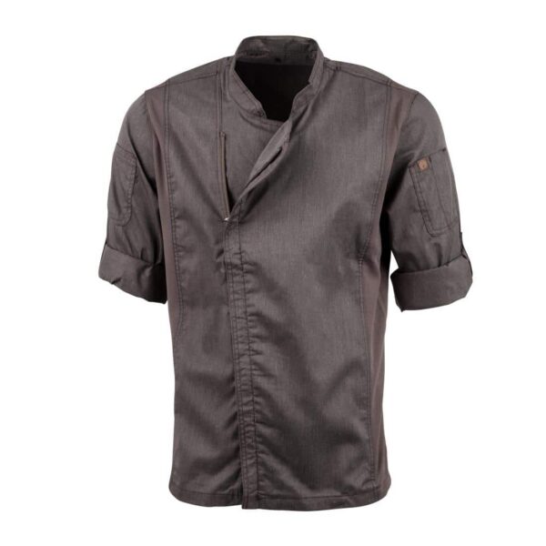 Chef Works Urban Hartford Lightweight Zipper Chefs Jacket Graphite - Image 16