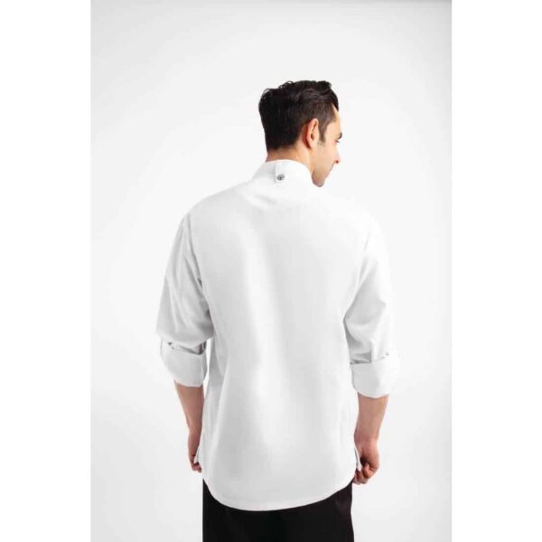 Chef Works Unisex Hartford Lightweight Chef Jacket White - Image 4