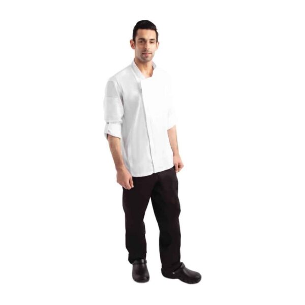 Chef Works Unisex Hartford Lightweight Chef Jacket White - Image 8
