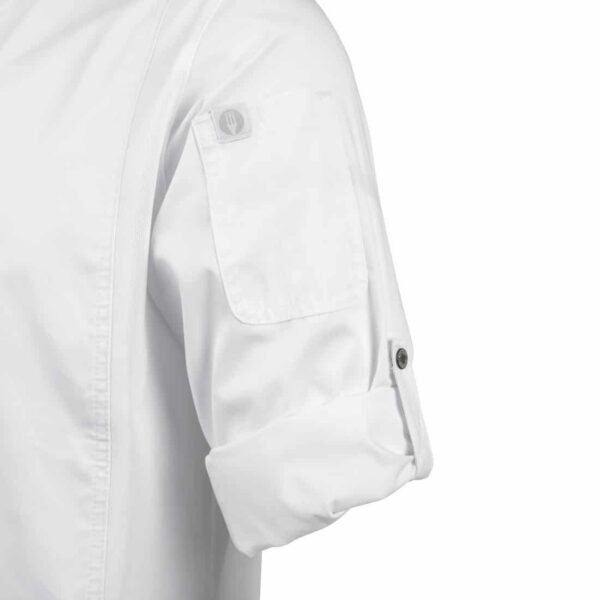 Chef Works Unisex Hartford Lightweight Chef Jacket White - Image 19