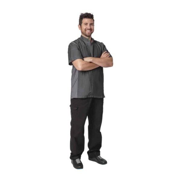 Chef Works Urban Delancey Short Sleeve Denim Chefs Jacket - Image 3