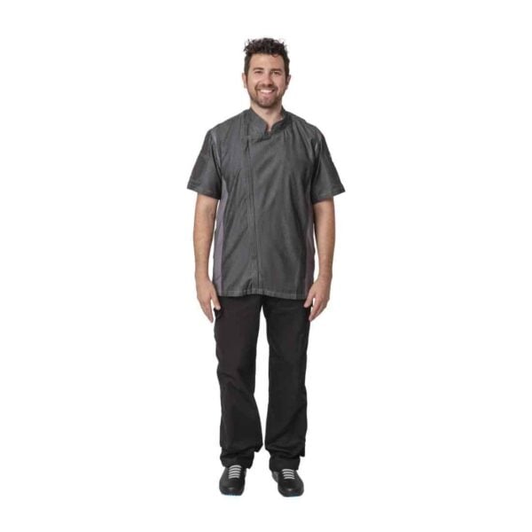 Chef Works Urban Delancey Short Sleeve Denim Chefs Jacket - Image 4