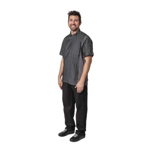 Chef Works Urban Delancey Short Sleeve Denim Chefs Jacket - Image 6