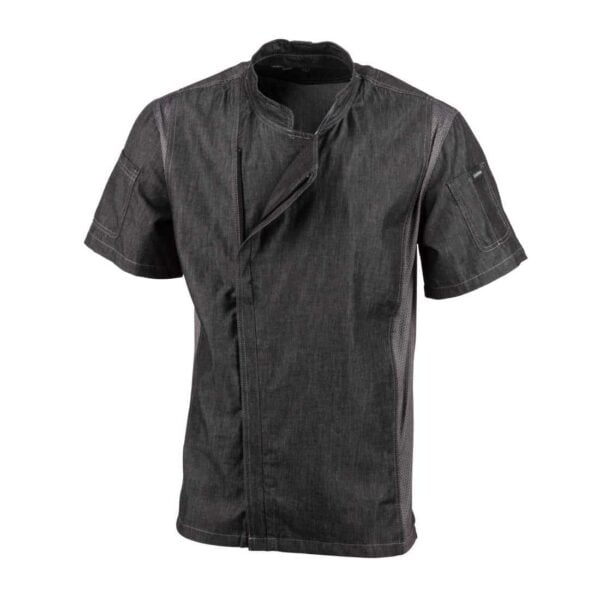 Chef Works Urban Delancey Short Sleeve Denim Chefs Jacket - Image 11