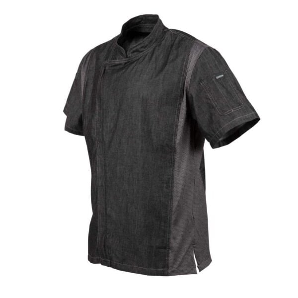 Chef Works Urban Delancey Short Sleeve Denim Chefs Jacket - Image 14