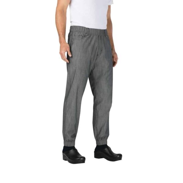 Chef Works Urban Jogger 257 Black and White Fine Stripe - Image 8