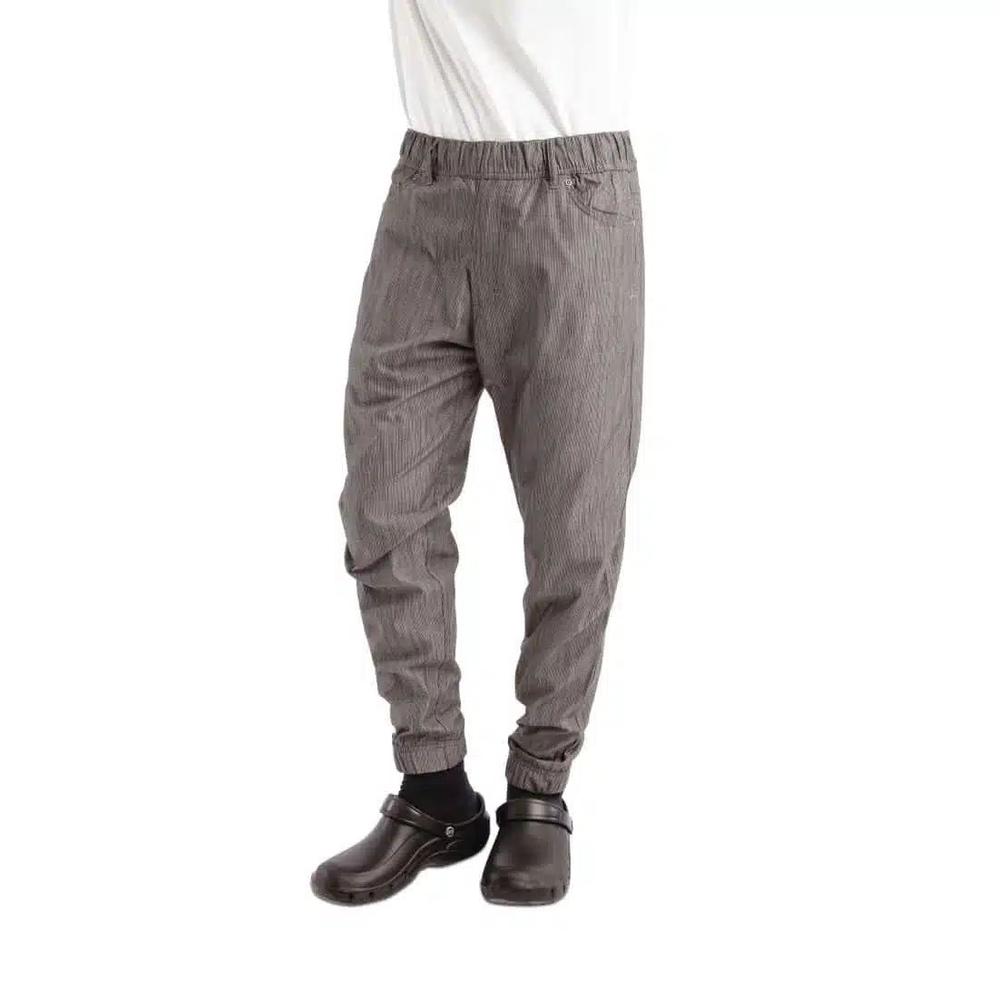 Chef Works Urban Jogger 257 Black and White Fine Stripe - Image 9