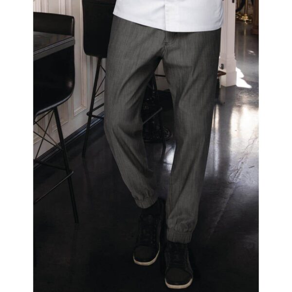 Chef Works Urban Jogger 257 Black and White Fine Stripe - Image 12