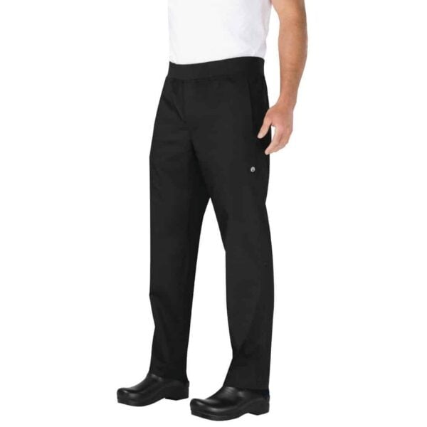 Chef Works Men's Lightweight Slim Trouser Black - Image 3