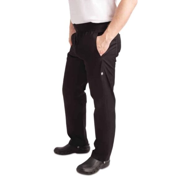 Chef Works Men's Lightweight Slim Trouser Black - Image 5