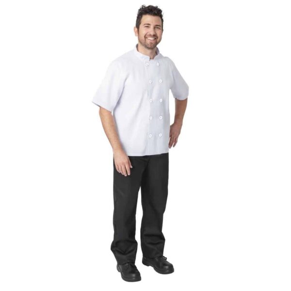 Nisbets Essentials Short Sleeve Chefs Jacket White (Pack of 2) - Image 2