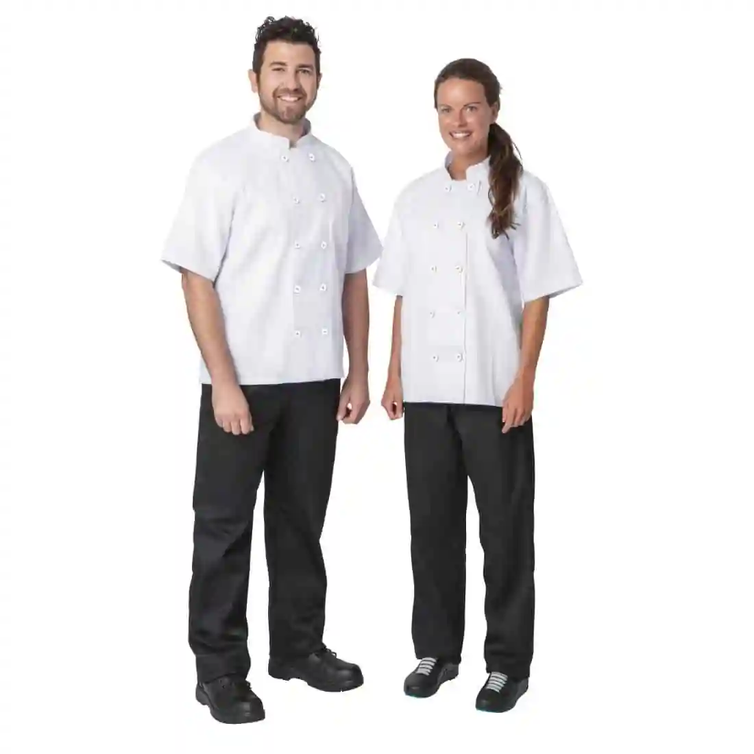Nisbets Essentials Short Sleeve Chefs Jacket White (Pack of 2) - Image 2