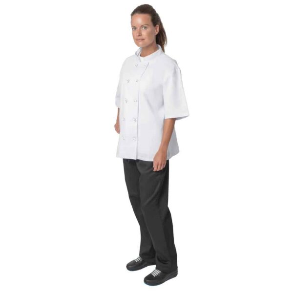 Nisbets Essentials Short Sleeve Chefs Jacket White (Pack of 2) - Image 4