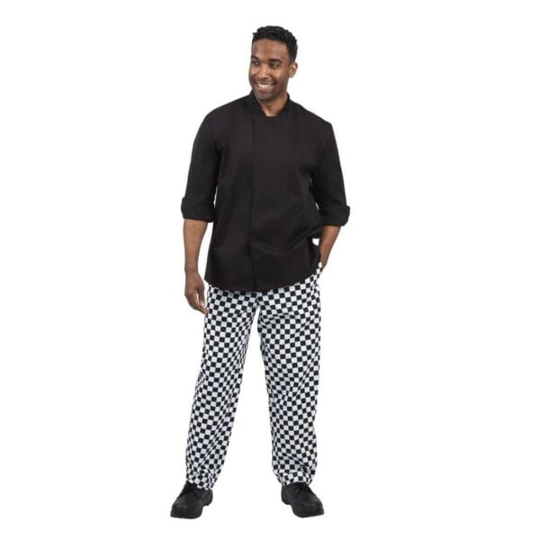 Whites Unisex Atlanta Chef Jacket Black - Image 8