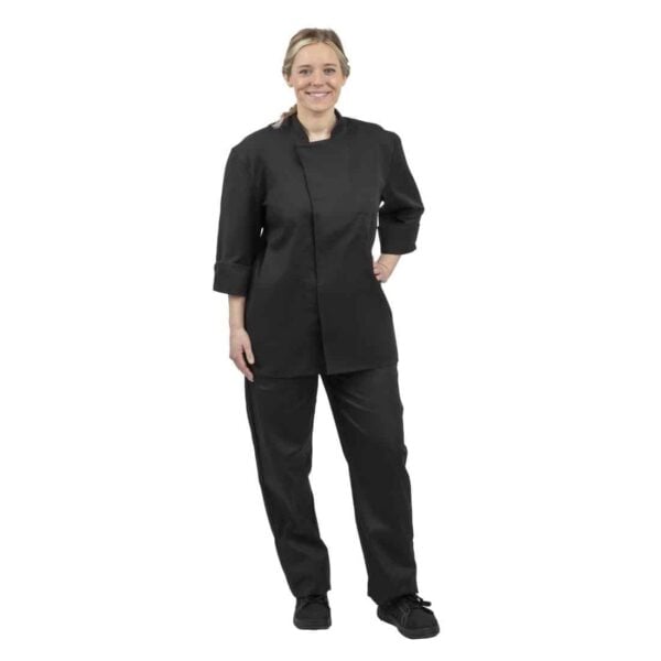 Whites Unisex Atlanta Chef Jacket Black - Image 9