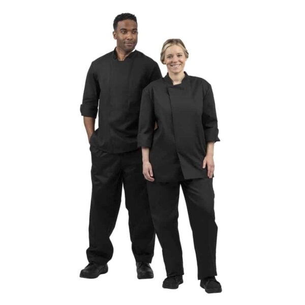 Whites Unisex Atlanta Chef Jacket Black - Image 10