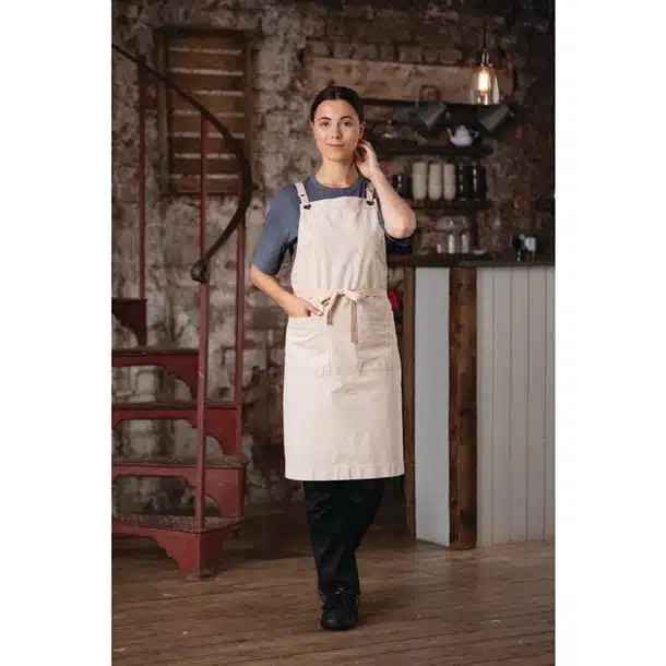 Southside Cotton Canvas Bib Apron Stone - Image 6