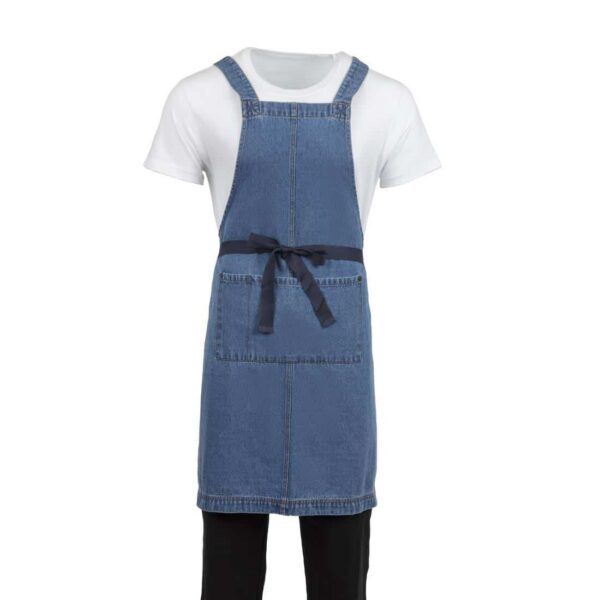 Southside Denim Bib Apron Light Blue - Image 1