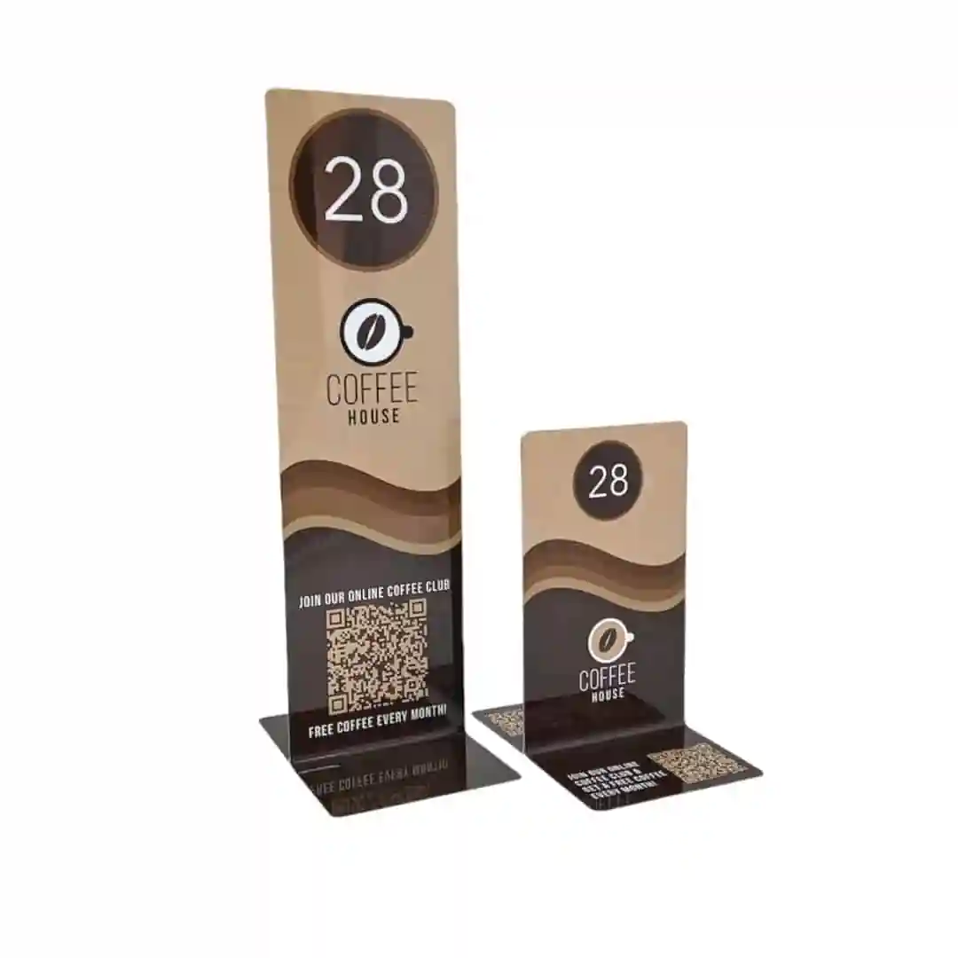 Branded Aluminium Table Number
