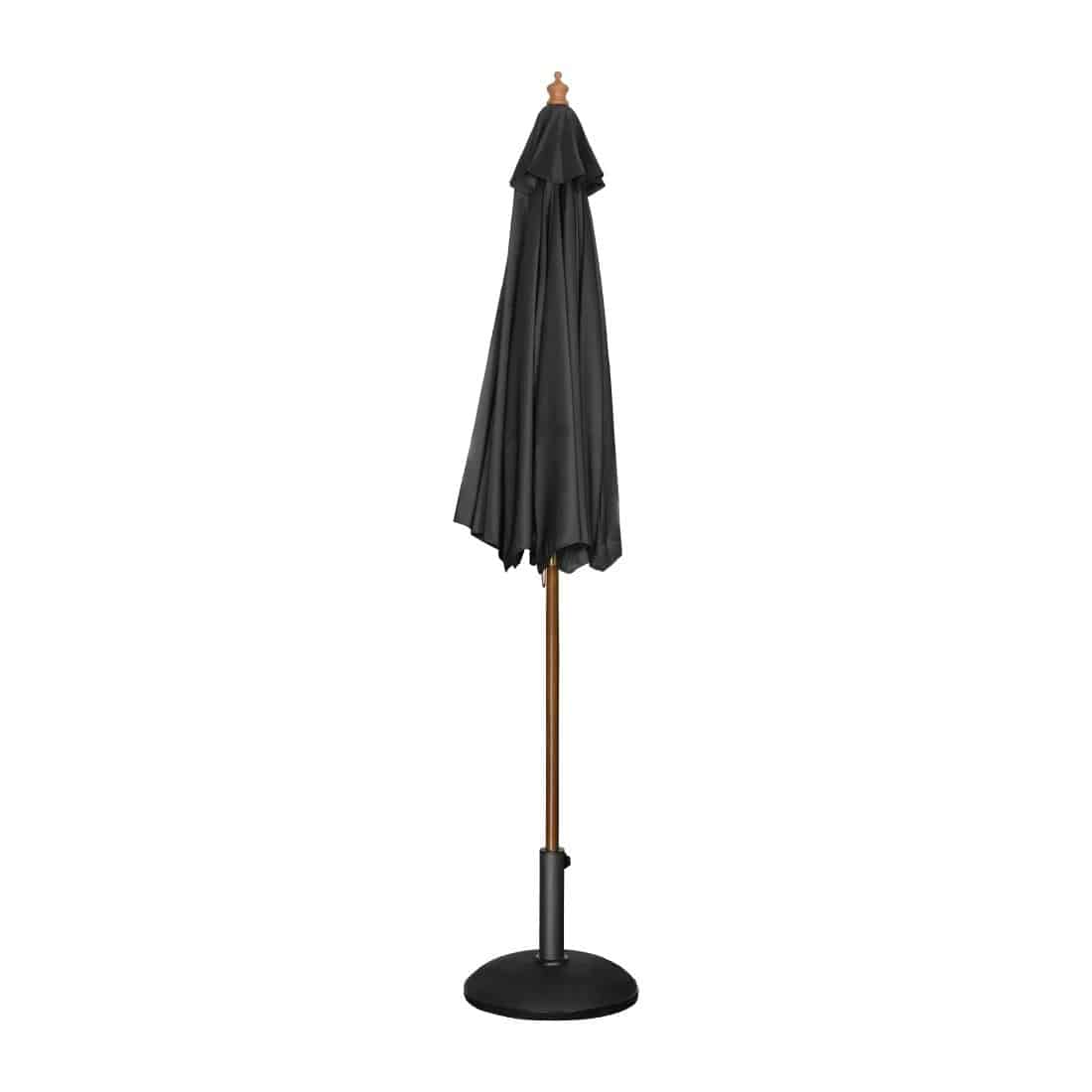 Bolero Round Parasol 2.5m Diameter Black - Image 3