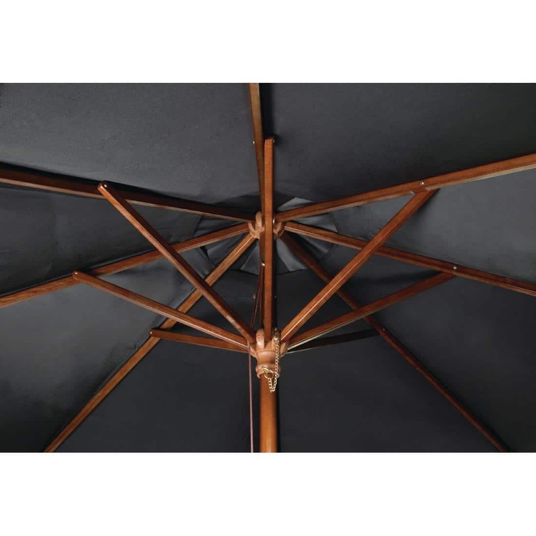 Bolero Round Parasol 2.5m Diameter Black - Image 4