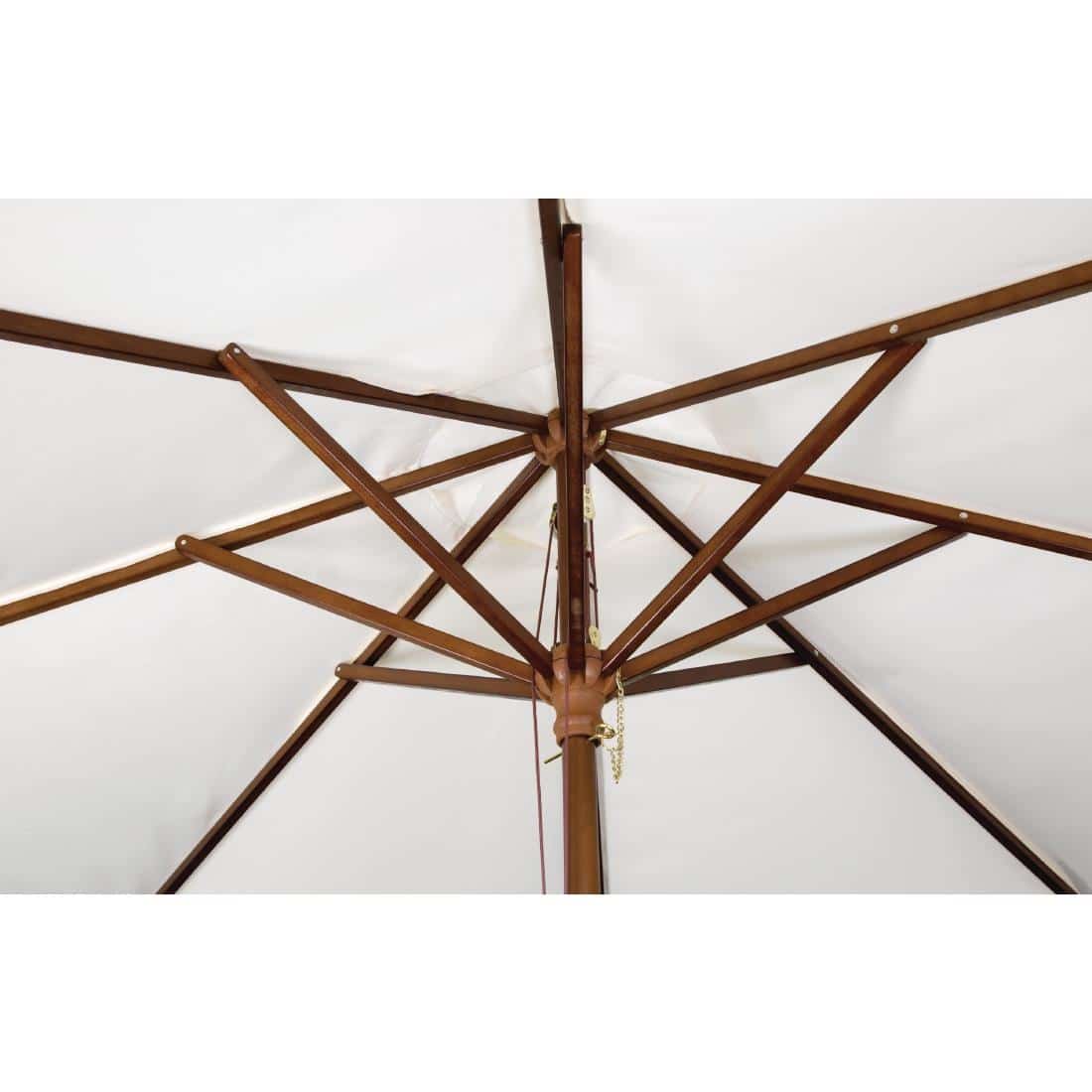 Bolero Round Parasol 3m Diameter Cream - Image 4