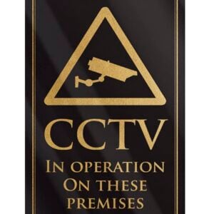 CCTV in Operation Bar Sign - Black