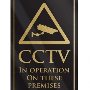 CCTV in Operation Bar Sign - Black