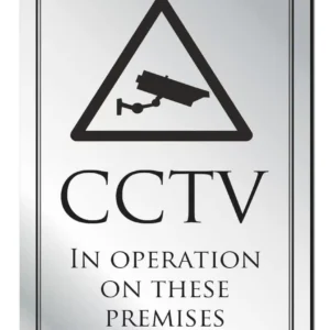 CCTV In Operation Notice Bar Sign - Silver