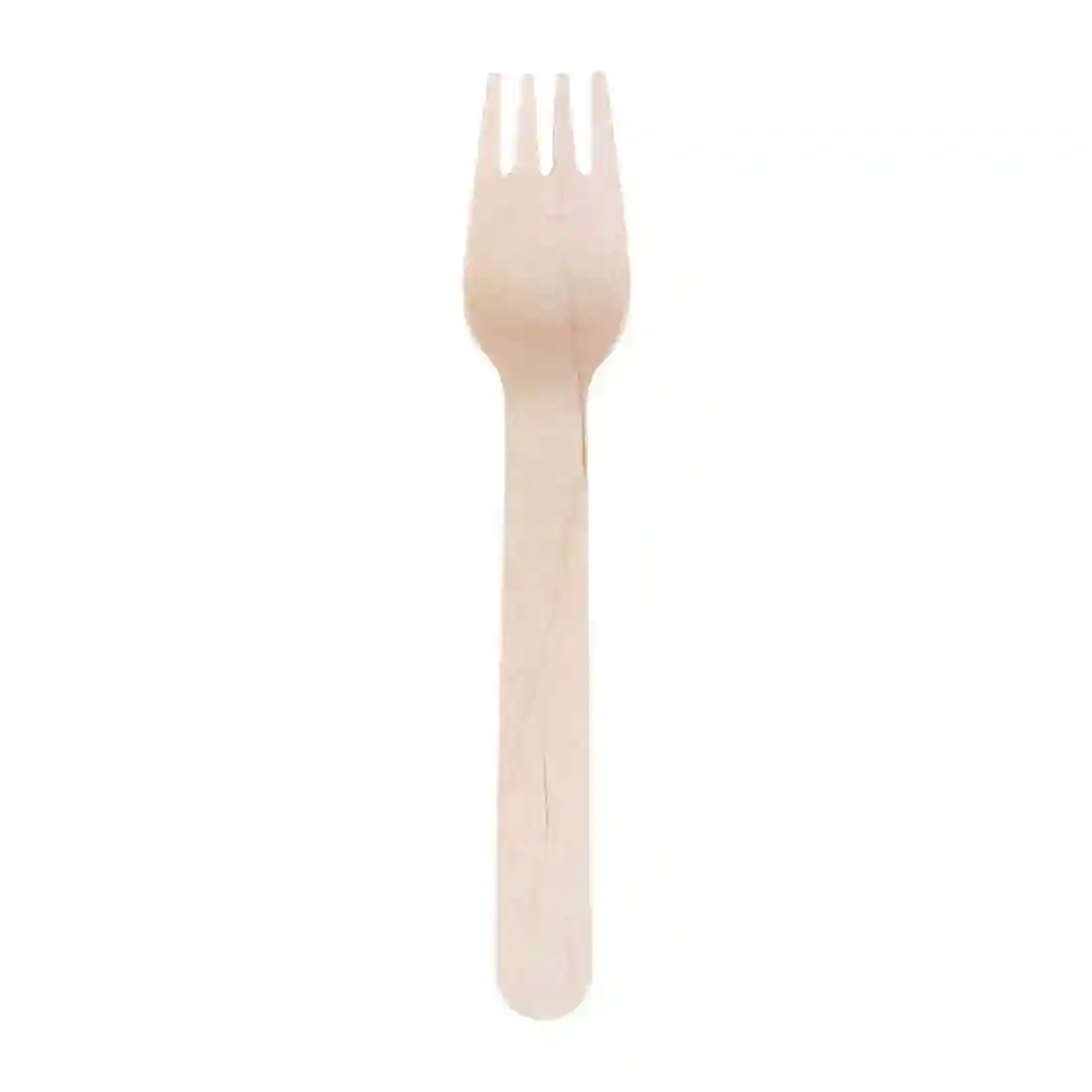 Fiesta Compostable Disposable Wooden Forks (Pack of 100) - Image 2
